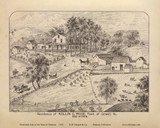 Residence of Rollin C Wood, Orwell 1876- from the Burgett & Co Vermont State Atlas - Old Map Reprint 25b