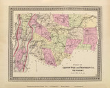 Grand Isle and Franklin Counties, 1876- from the Burgett & Co Vermont State Atlas - Old Map Reprint 68