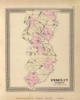 Essex County, 1876- from the Burgett & Co Vermont State Atlas - Old Map Reprint 75