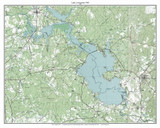 Lake Livingston 1985 - Custom USGS Old Topo Map - Texas