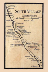 South Village, Northfield, Vermont 1858 Old Town Map Custom Print - Washington Co.