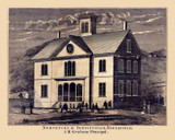 Northfield Institution, Vermont 1858 Old Town Map Custom Print - Washington Co.