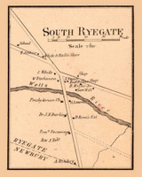 South Ryegate Village, Ryegate, Vermont 1858 Old Town Map Custom Print - Caledonia Co.