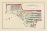 Part of Boston - Ward 7 Plate P, Massachusetts 1874 Old Town Map Reprint - Boston Atlas
