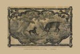 Deer -  Connecticut 1854 Old Town Map Custom Print - New London Co.
