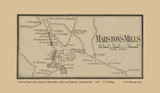 Marston's Mills - Barnstable Massachusetts 1858 Old Town Map Custom Print - Barnstable Co.