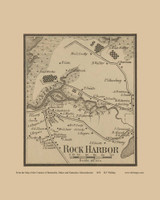 Rock Harbor Village - Orleans Massachusetts 1858 Old Town Map Custom Print - Barnstable Co.