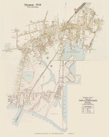Hyannis - Barnstable, Massachusetts 1910 Old Town Map Custom Print - Barnstable Co.