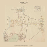 Pocasset - Bourne, Massachusetts 1910 Old Town Map Custom Print - Barnstable Co.