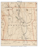Sheffield, 1891 - Old Town Map Reprint - Berkshire Co. - 1891 Atlas of Massachusetts