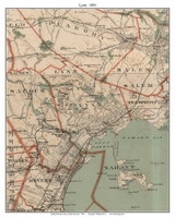 Lynn, 1891 - Old Town Map Reprint - Essex Co. - 1891 Atlas of Massachusetts