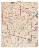 Southampton, 1891 - Old Town Map Reprint - Hampshire Co. - 1891 Atlas of Massachusetts
