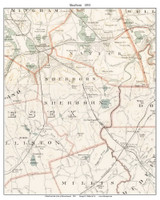 Sherborn, 1891 - Old Town Map Reprint - Middlesex Co. - 1891 Atlas of Massachusetts