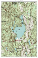 Lake Quassapaug 1955 - Custom USGS Old Topo Map - Connecticut