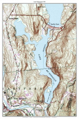 Lake McDonough 1956 - Custom USGS Old Topo Map - Connecticut