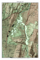 Whitney Lake 1954 - Custom USGS Old Topo Map - Connecticut
