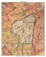 Braintree, Massachusetts 1853 Old Town Map Custom Print - Norfolk Co.