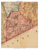 Foxborough, Massachusetts 1853 Old Town Map Custom Print - Norfolk Co.