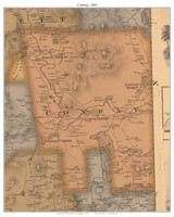 Conway, New Hampshire 1861 Old Town Map Custom Print - Carroll Co. Color