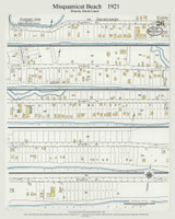 Misquamicut Beach, Rhode Island 1921 - Old Map Westerly Rhode Island Fire Insurance
