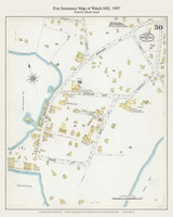 Watch Hill, Rhode Island 1907 - Old Map Westerly Rhode Island Fire Insurance