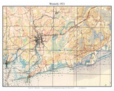 Westerly 1921 - Custom USGS Old Topo Map - Rhode Island