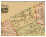 Mansfield Massachusetts 1852 Old Town Map Custom Print - Bristol Co.