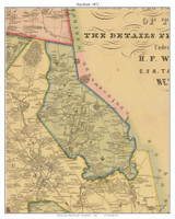 Raynham Massachusetts 1852 Old Town Map Custom Print - Bristol Co.