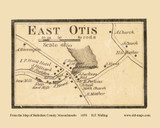 East Otis Village - Otis Massachusetts 1858 Old Town Map Custom Print - Berkshire Co. East Otis Village - Otis Massachusetts 1858 Old Town Map Custom Print - Berkshire Co.