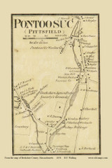 Pontoosuc Village - Pittsfield Massachusetts 1858 Old Town Map Custom Print - Berkshire Co. Pontoosuc Village - Pittsfield Massachusetts 1858 Old Town Map Custom Print - Berkshire Co.