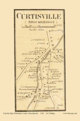 Curtisville - Stockbridge Massachusetts 1858 Old Town Map Custom Print - Berkshire Co. Curtisville - Stockbridge Massachusetts 1858 Old Town Map Custom Print - Berkshire Co.
