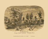Maplewood Young Ladies Institute - Pittsfield Massachusetts 1858 Old Town Map Custom Print - Berkshire Co.