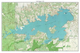 Lake Kickapoo 1966 - Custom USGS Old Topo Map - Texas
