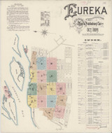 Eureka California 1889 - Fire Insurance Index - Old Map Reprint