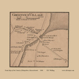 Greenwich Villages, Greenwich, Massachusetts 1860 Old Town Map Custom Print - Hampshire Co. Greenwich Villages, Greenwich, Massachusetts 1860 Old Town Map Custom Print - Hampshire Co.