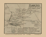Florence Village, Northampton, Massachusetts 1860 Old Town Map Custom Print - Hampshire Co. Florence Village, Northampton, Massachusetts 1860 Old Town Map Custom Print - Hampshire Co.