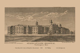 State Lunatic Hospital, Northampton, Massachusetts 1860 Old Town Map Custom Print - Hampshire Co. State Lunatic Hospital, Northampton, Massachusetts 1860 Old Town Map Custom Print - Hampshire Co.
