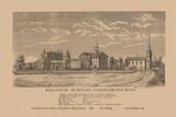 Williston Seminary, Easthampton, Massachusetts 1860 Old Town Map Custom Print - Hampshire Co. Williston Seminary, Easthampton, Massachusetts 1860 Old Town Map Custom Print - Hampshire Co.