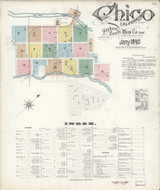 Chico California 1890 - Fire Insurance Index - Old Map Reprint