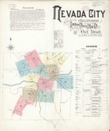 Nevada City California 1898 - Fire Insurance Index - Old Map Reprint