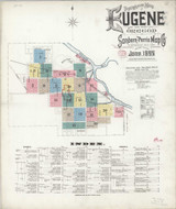 Eugene Oregon 1896 - Fire Insurance Index - Old Map Reprint Eugene Oregon 1896 - Fire Insurance Index - Old Map Reprint