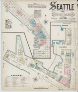 Seattle Washington 1884 - Fire Insurance Index - Old Map Reprint Seattle Washington 1884 - Fire Insurance Index - Old Map Reprint