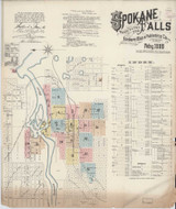 Spokane Washington 1889 - Fire Insurance Index - Old Map Reprint