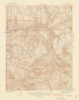 Mount Gunnison, Colorado 1945 (1945) USGS Old Topo Map Reprint 15x15 CO Quad 402728