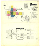 Athens Texas 1921 - Fire Insurance Index - Old Map Reprint