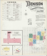 Denison Texas 1892 - Fire Insurance Index - Old Map Reprint Denison Texas 1892 - Fire Insurance Index - Old Map Reprint