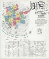 El Paso Texas 1900 - Fire Insurance Index - Old Map Reprint El Paso Texas 1900 - Fire Insurance Index - Old Map Reprint
