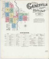 Gainesville Texas 1897 - Fire Insurance Index - Old Map Reprint