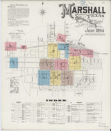 Marshall Texas 1894 - Fire Insurance Index - Old Map Reprint Marshall Texas 1894 - Fire Insurance Index - Old Map Reprint