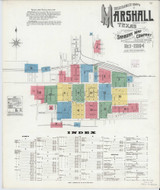 Marshall Texas 1904 - Fire Insurance Index - Old Map Reprint Marshall Texas 1904 - Fire Insurance Index - Old Map Reprint